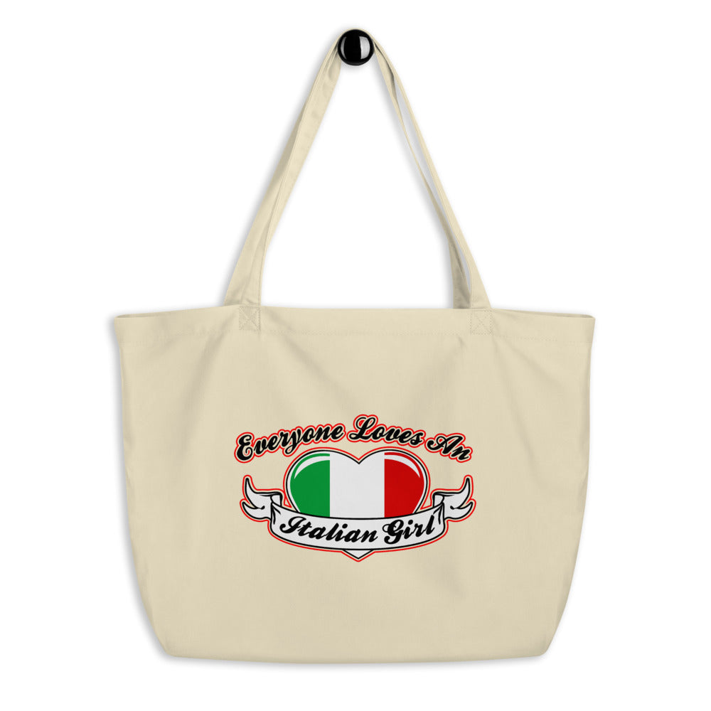 Everyone Loves An Italian Girl Large organic tote bag - Guidogear