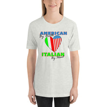 Load image into Gallery viewer, American By Birth Italian By Heart Short-Sleeve Unisex T-Shirt - Guidogear
