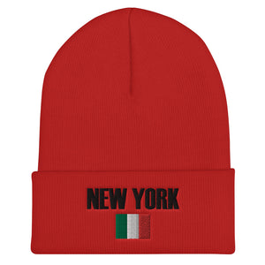 New York Italian Flag Cuffed Beanie - Guidogear