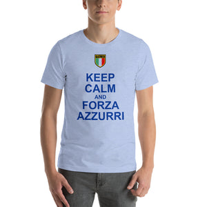 Keep Calm and Forza Azzurri Short-Sleeve Unisex T-Shirt - Guidogear