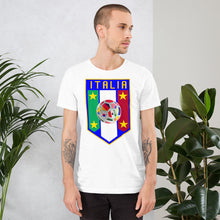 Load image into Gallery viewer, Italia Soccer Shield Short-Sleeve Unisex T-Shirt - Guidogear
