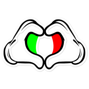 Italian Heart Hands Bubble-free stickers - Guidogear