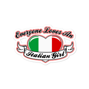 Everyone Loves An Italian Girl Bubble-free stickers - Guidogear