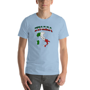 Italia Boot Map Short-Sleeve Unisex T-Shirt - Guidogear