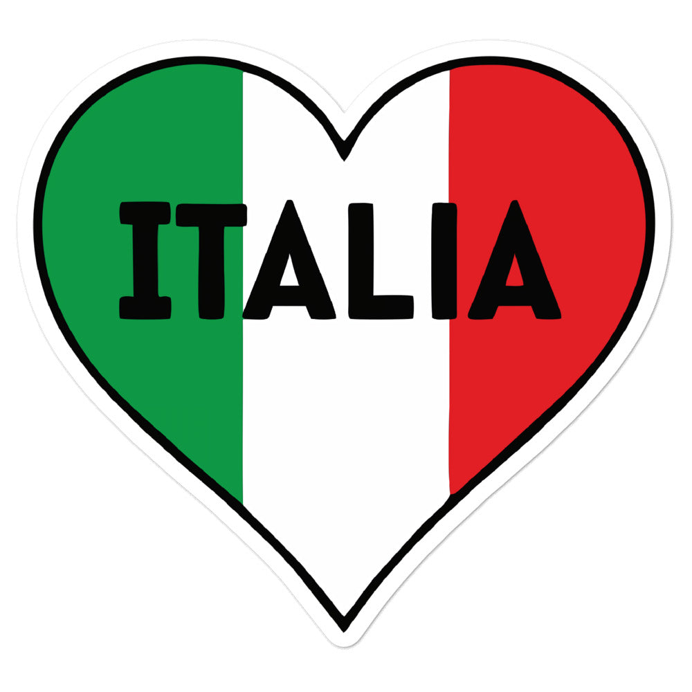 Italian Flag Heart Sticker – JDM Car Or Motorcycle Bomb Tuning Decal, Multicolor